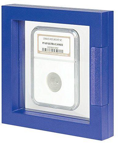 LINDNER Das Original Objektrahmen Nimbus ECO 100, Rahmeninnenmaße 100 x 100 mm, blau