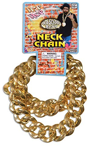 Forum Novelties 80 's Big Links Hals Kette Gold
