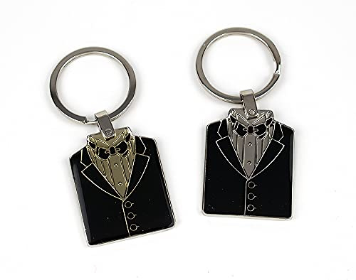 CLUB GREEN Metal Tuxedo Key Ring Black 35X45MM, 9.9 x 4.95 x 1.1 cm