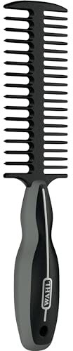 WAHL Professional Animal Mane & Tail Brush - Ergonomic Black Braiding Comb (#858708) for Equine Grooming