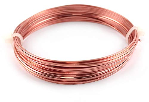 Copper Craft Wire Unplated Anti Tarnish Square 6M Coil 0.8mm Thick