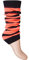 TeddyT's Ladies & Girls Fluorescent Neon Striped Comfort Fit Ankle Leg Warmers (Black & Neon Orange)