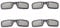 Ultra 4 Black Pairs 3D Clip On Glasses Passive 3D Glasses Men Women Compatible with RealD Cinemas 3D Glasses for TV Movie Glasses For Prescription Glass Wearers Circular Polorised Cinema 3D Glasses