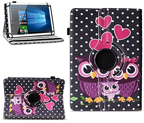 NAUC Robuste Universal Hülle 10 10.1 10.2 10.3 10.4 10.5 10.6 10.8 11 Zoll Tablet Schutzhülle Kunstleder Tasche Standfunktion extra 360° Drehbar, Farben:Motiv 4