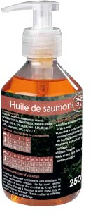 NUTRIVET - Alimenti complementari - Cani & Gatti - Olio di Salmone - Ricco di Omega 3 e 6 - Flacone Pompa 250 ML