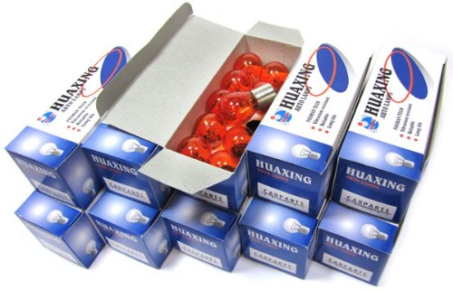100 Stück Blinkerbirnen Orange BA15S Metallsockel 21W