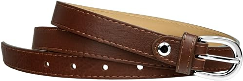 Caspar GU273 schmaler Damen Leder Gürtel Taillengürtel, Gürtelgröße:90, Farbe:marone