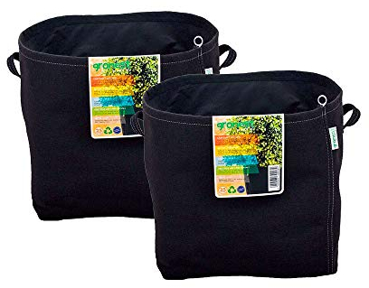 Gronest 1-L 2-L 4-L 8-L 11-L 15-L 19-L 25-L Topf (1, 25-Liter) Textil Blumen Stoff Kübel Container Behälter Grow Hydro-kultur Eckig Aussaattopf Saat-topf Pflanzkorb