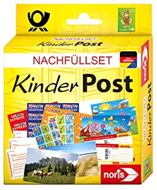 Noris 606521006 - Kinderpost Nachfüllset für das beliebte Rollenspiel - geeignet für alle Kinderpost-Spiele, ab 4 Jahren, Ausgabe der 90er Jahre in Dm-währung
