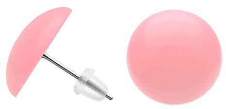 Soul-Cats Runde Ohrstecker, Durchmesser ca: 16 mm, Farbe: rosa