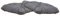 Ambientehome Sitzkissen Auflage Sitzpolster, 50 x 50 x 8 cm, 2er Set, hellgrau