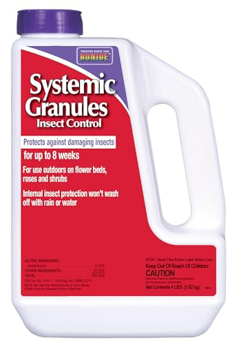 Bonide Insect Control Systemic Granules, 4 lbs. Ready-to-Use Water Resistant Long Lasting Protection Outdoor Use