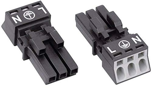 Wago 890-203 Black Wire Connector - Wire Connectors (Black, 16A, RoHS, 3.7g, 15mm, 34.1mm)