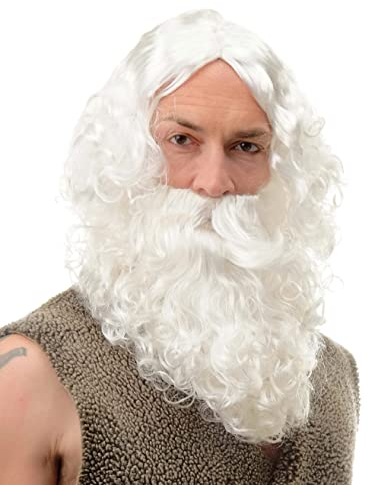 WIG ME UP Karnveval Fasching Weihnachten Weihnachtsmann Perücke & Bart Santa Claus 6095A+B