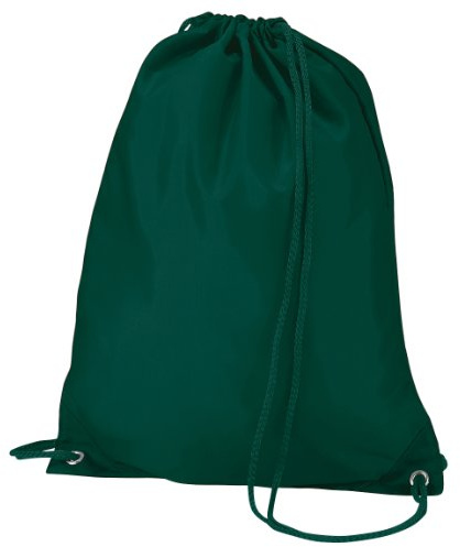 Quadra Gymsac Shoulder Carry Bag - 7 Litres (One Size) (Bottle Green)