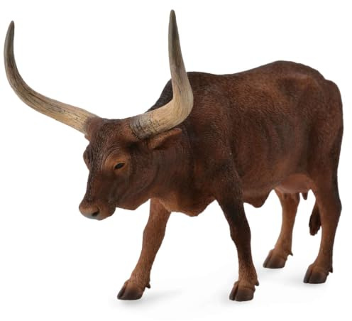 CollectA Ankole-Watusi Cow, Farm Animal Figure | Realistic Collectable Animal Figure for Imaginative Play, Gift for Kids Age 3+