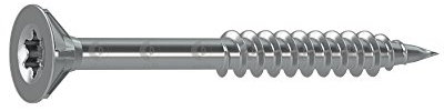 Dresselhaus 0/1137/001/6,0/120/ /03 JD-79-Universalschraube mit Senkkopf und Fräsrippen, I-Stern und Teilgewinde, galvanisch verzinkt, 6 x 120 mm, 6 x 120, 100 Stück