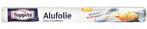 Toppits Alufolie 10 Meter Nachfüllrolle Silber, 1 Stück