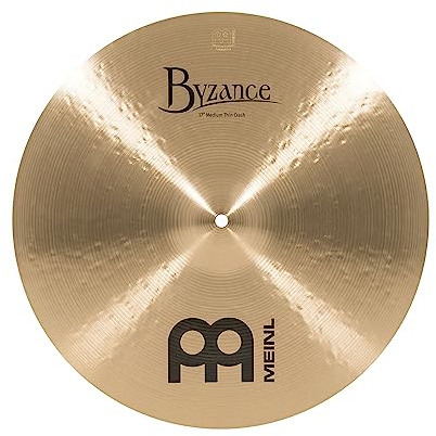 Meinl Cymbals Byzance Traditional Crash Medium Thin Cymbal 17 inch (Video) for Drum Kit (43,18cm) B20 Bronze, Traditional Finish (B17MTC)