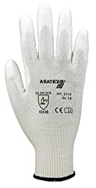 Asatex 3710 6 Klasse 3 Schnittschutzhandschuhe, weiß, 9