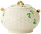 Belleek Zuckerdose mit Kleeblatt-Motiv