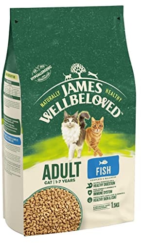 James Wellbeloved Fisch und Reis Erwachsene Katzen Futter - Braun, 1.5 kg