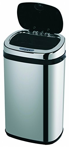 MSV Edelstahl Automatik Sensor Mülleimer Abfalleimer - automatische Öffnung - 42 Liter