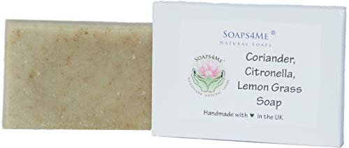 ATTIS Coriander, Citronella & Lemon Grass Natural Handmade Soap | 100g | Vegan | with Shea Butter, Aloe Vera gel and Citronella & Lemongrass Essential Oils