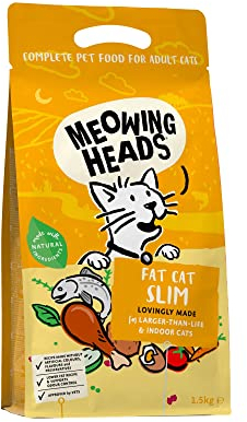 Meowing Heads Complete Dry Cat Food 1.5kg - Fat Cat Slim - Vet Approved