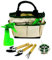 Preiswert&Gut Garten Set Gartenwerkzeug 6teilig mit Segeltuchtasche Harke 2 Schaufeln Rosenschere Wickeldraht und Sprühflasche und Tasche