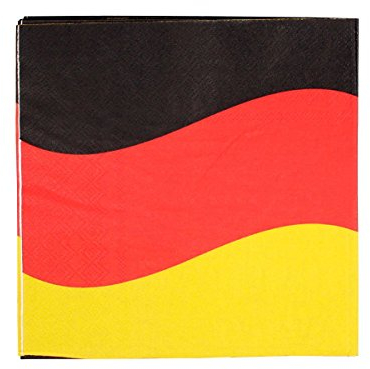 Deutschland Papierservietten 00/0560 Servietten 2-lagig 12er Set Fanartikel von Alsino