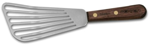 Dexter-Russell Walnut Slotted Fish Turner, 6.5-Inch, Stainless Steel