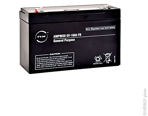NX - Batterie plomb AGM S 6V-10Ah FR 6V 10Ah T2 - Unité(s)