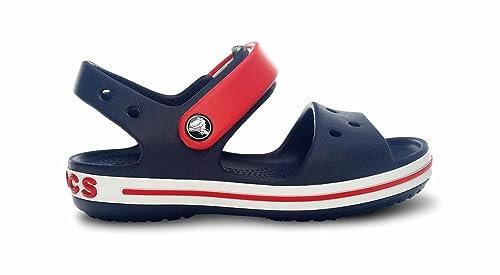 Crocs Unisexe Enfant Crocband Sandal Kids Sandales, Navy/Red, 32/33 EU