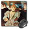 Mauspad mit 3D-Rose La Goulue Arriving at The Moulin Rouge with Two Women von Henri De Toulouselautrec (20,3 x 20,3 cm) - mp_130182_1