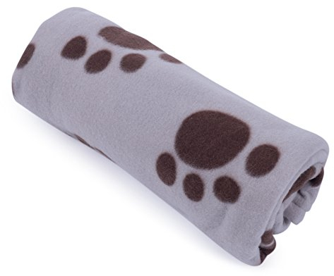 Petface Morbida Coperta in Pile con Impronte di Zampe, per Cani, 100 x 70 cm