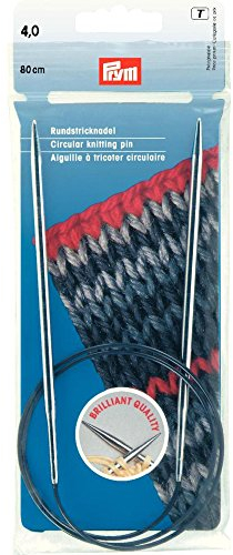 Prym 212144 Rundstricknadeln MS 80 cm 4,00 mm silberfarbig
