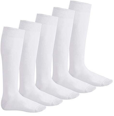 Footstar 5 paia di calze al ginocchio unisex EVERYDAY! - bianco 35-38