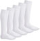 Footstar Herren & Damen Kniestrümpfe (5 Paar), Klassische Strümpfe aus Baumwolle - Everyday! - Weiß 35-38