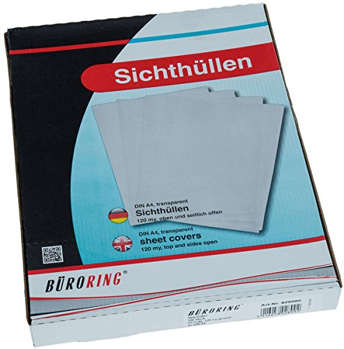 Büroring Aktenhüllen/Sichthüllen genarbt transparent