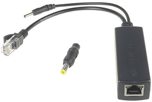 DSLRKIT Active PoE Splitter Power Over Ethernet 48V to 5V 2.4A Compliant IEEE802.3af (Pack of 4)