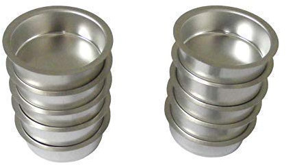 A.J. Wwe - Metallwaren GmbH Tüllen für 50 mm Stumpenkerzen Weißblech, Größe:10 Stück