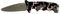 Walther Junior Knife Kindermesser Taschenmesser mit Gürtelholster für Camping Messer, camo - pink
