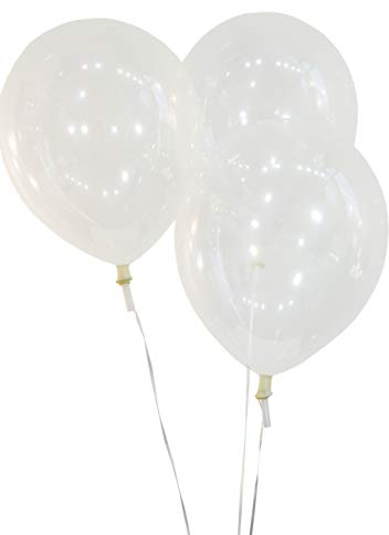 Latex-Party-Luftballons - 30 cm - Transparent - 10er-Pack, Farblos