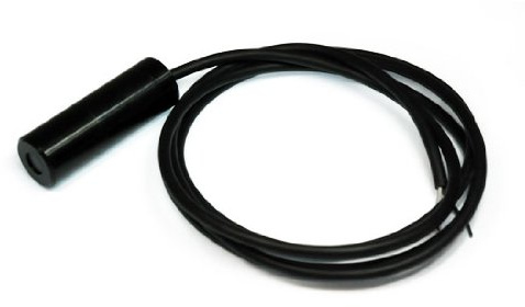 Kreuzlaser, rot, 635 nm, 90 °, 6 V DC, Ø16x45 mm, Laserklasse 1, Fokus fixed (500mm), Kabellänge 1.000 mm - 70106763