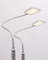 kalb Material für Möbel 4W LED Bettleuchte Leseleuchte Flexleuchte Nachttischlampe Bettlampe Leselampe, Auswahl:2er Set silbergrau