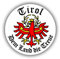 Aufkleber/Sticker Tirol dem Land die Treue Wappen 10cm A705