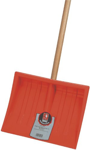 Idealspaten 40410030 Kinder-Schneeräumer mit Verstärkungsrippen aus Kunststoff 22x75 cm, rot, 40 x 25 x 15 cm