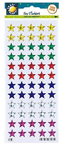 Craft Planet Fun Stickers, Holographic Stars, for Young Crafters, Posters, Card Making, Scrapbooking, Party Bag Fillers, Books, Reward Charts, Invites, Crafts Supplies
