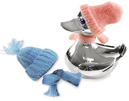 SILBERKANNE Spardose Ente H 13 cm Premium Silber Plated edel versilbert in Top Verarbeitung